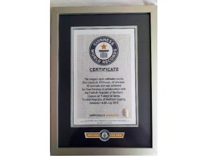 Dünya rekortmeni Karabay sertifikasını aldı
