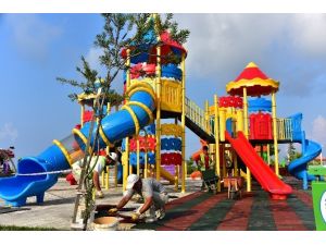 Atatürk Parkı çocuk oyun alanı yenilendi
