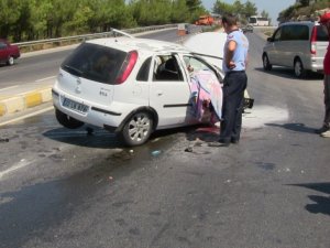 Bodrum'da tatil dönüşü feci kaza 1 ölü, 2 yaralı