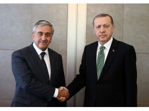 Cumhurbaşkanı Erdoğan, KKTC Cumhurbaşkanı Akıncı ile görüştü