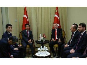 Cumhurbaşkanı Erdoğan, Japonya Başbakanı Abe ile görüştü