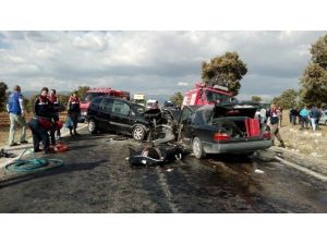 Uşak’ta trafik kazası 1 ölü, 9 yaralı