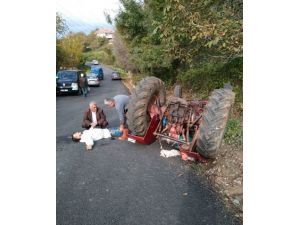 Zonguldak’ta traktör kazası: 1 yaralı