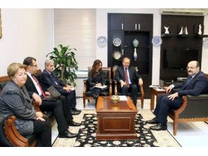 YÖK Başkanı Saraç, AB Türkiye Delegasyonu Başkanı Berger ile görüştü