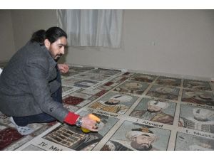 Osmanlı padişahlarının mozaik tablosunu yaptı