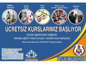 Bitlis Belediyesinden yeni kurslar