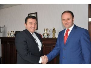 Bozüyük Meslek Yüksekokulu Müdürü Hüseyin Sadoğlu, Başkan Fatih Bakıcı’yı ziyaret etti