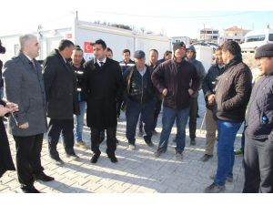 UEDAŞ yetkilileri deprem bölgesini ziyaret etti
