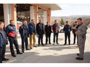 Dinar Belediyesi itfaiye personeline eğitim verildi