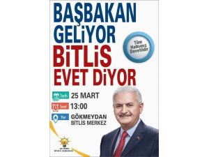 Başbakan Binali Yıldırım Bitlis’e geliyor