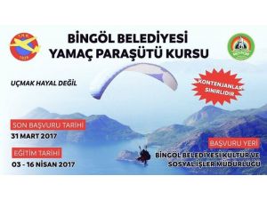 Bingöl’de ücretsiz yamaç paraşütü kursu açılıyor