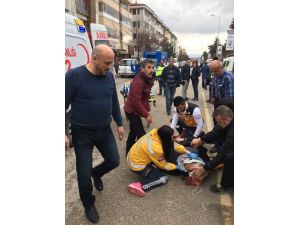 Halk otobüsünün çarptığı vatandaş ağır yaralandı