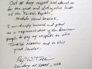 ABD Dışişleri Bakanı Tillerson Anıtkabir’i ziyaret etti