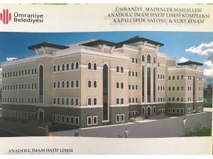 Ümraniye Madenler Mahallesi’ndeki Anadolu İmam Hatip Lisesi’nin çalışmaları devam ediyor