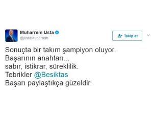 Muharrem Usta, Beşiktaş’ı tebrik etti