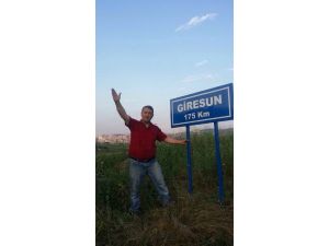 Karadeniz Sahil Yolu’na vatandaş eliyle ‘Giresun Tabelası’ dikildi