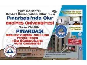 Türkiye’nin yurt garantili tek devlet üniversitesi Kayseri’de