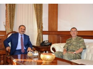 Tümgeneral Kocaoğlu Vali Kaban’ı makamında ziyaret etti