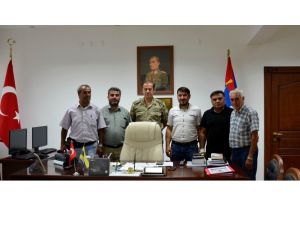 Gazetecilerden Jandarma Komutanı Başaklıgil’e hayırlı olsun ziyareti