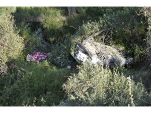 Konya’da otomobil 20 metrelik uçuruma yuvarlandı: 1 ölü 2 yaralı