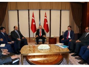 Cumhurbaşkanı Erdoğan, Katar Savunma Bakanı’nı kabul etti