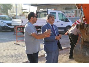 Burhaniye’de eski otogar önünde kavşak düzenlemesi