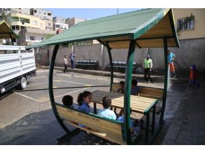 Siirt belediyesinden okul, cami ve kurumlara kamelya desteği