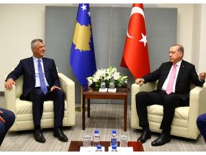 Cumhurbaşkanı Erdoğan, Kosova Cumhurbaşkanı Thaçi ile görüştü