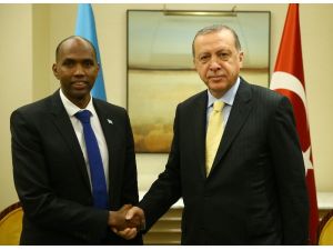 Cumhurbaşkanı Erdoğan, Somali Başbakanı Kayre ile görüştü