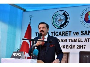 TOBB Başkanı Hisarcıklıoğlu Tosya TSO’nun temelini attı