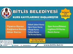Bitlis Belediyesinin kurs kayıtları başladı
