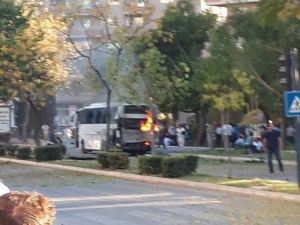 Mersin’de polis servis aracına bombalı saldırı