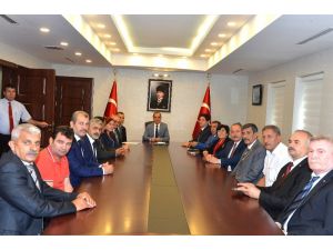 Vali Vekili Mustafa Aydın’a Muhtarlar Günü ziyareti