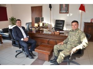 Başkan Bakıcı Garnizon Komutanı Yüzbaşı Günhan’a nezaket ziyaretinde bulundu