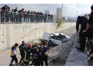 Kayseri’de otomobil kanala uçtu: 1 yaralı