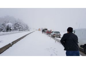 Karabük-Bartın Karayolu kar ile kaplandı