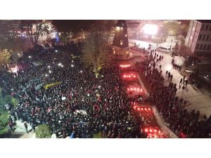 Malatya’da binlerce vatandaş Kudüs için yürüdü