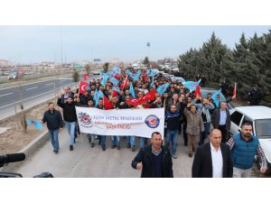 Aksaray’da işçiler zam ve sosyal hakları için yürüdü