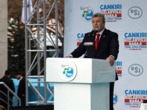 Bakan Eroğlu, Kızlaryolu Barajının temel atma törenine katıldı