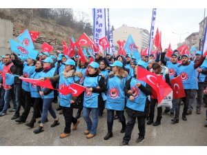 Metal işçileri MESS’i protesto yürüyüşü yaptı