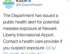 New Jersey’de halk sağlığı uyarısı yapıldı