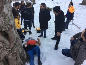 100 metre yükseklikten aşağıya yuvarlanan üniversite öğrencisi AFAD ekiplerince kurtarıldı