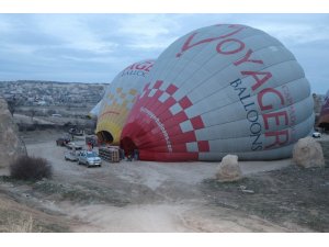 Kapadokya’da balon uçuşları iptal edildi
