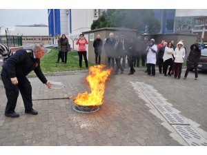 Gençlik Hizmetleri Müdürlüğü çalışanlarına temel yangın eğitimi