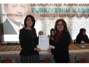 AK Parti İnebolu Kadın Kolları Başkanlığına Tülay Kırcaoğlu seçildi