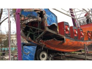 Lunapark’ta gondol kazası korkuttu