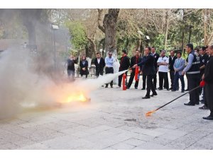 Gaziantep Öğretmenevi’nde yangın söndürme eğitimi verildi