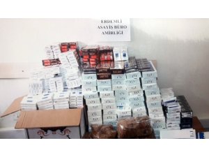 Erdemli’de 2 bin 250 paket kaçak sigara ele geçirildi