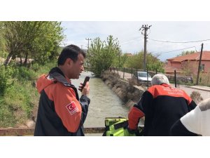 Aksaray’da sulama kanalına düşen genç kayboldu