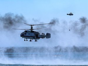 Rusya'da askeri helikopter düştü